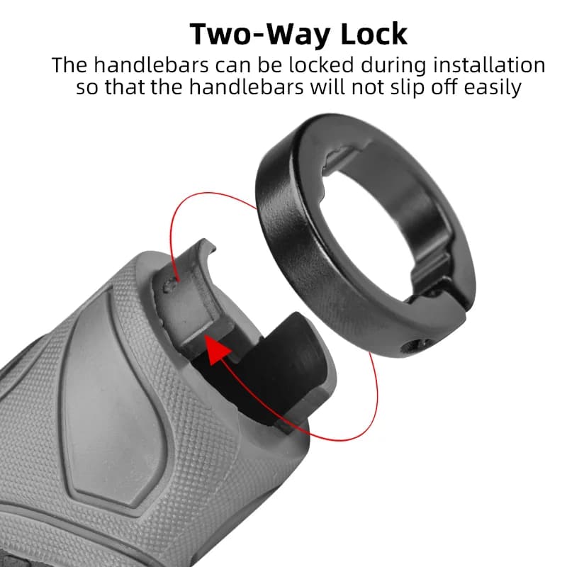 Grip Basikal Getah Lembut dengan Kunci Berganda
