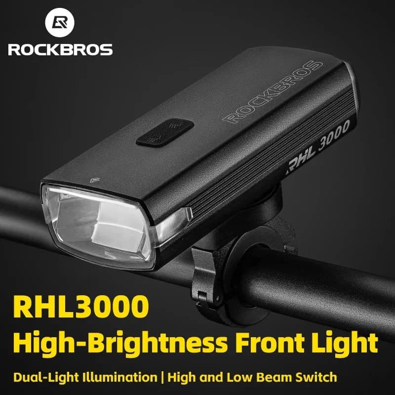 Lampu Basikal Type-C 3000LM 10000mAh Power Bank