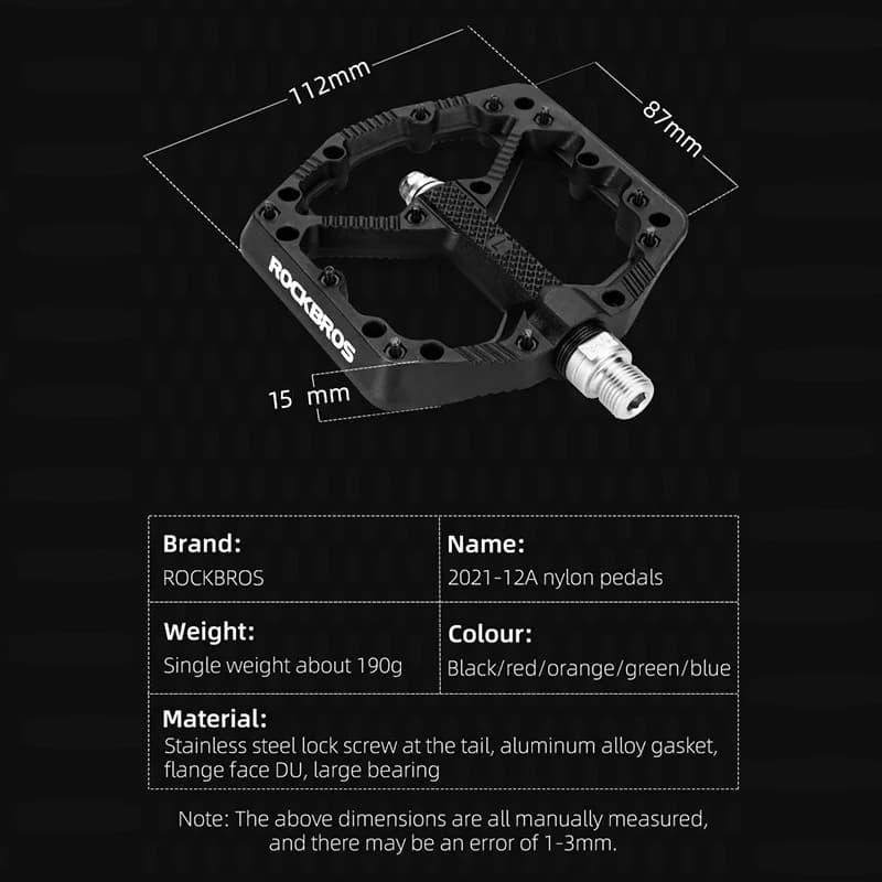 Pedal Basikal Nylon Ultra Ringan dengan Bearing Tersegel