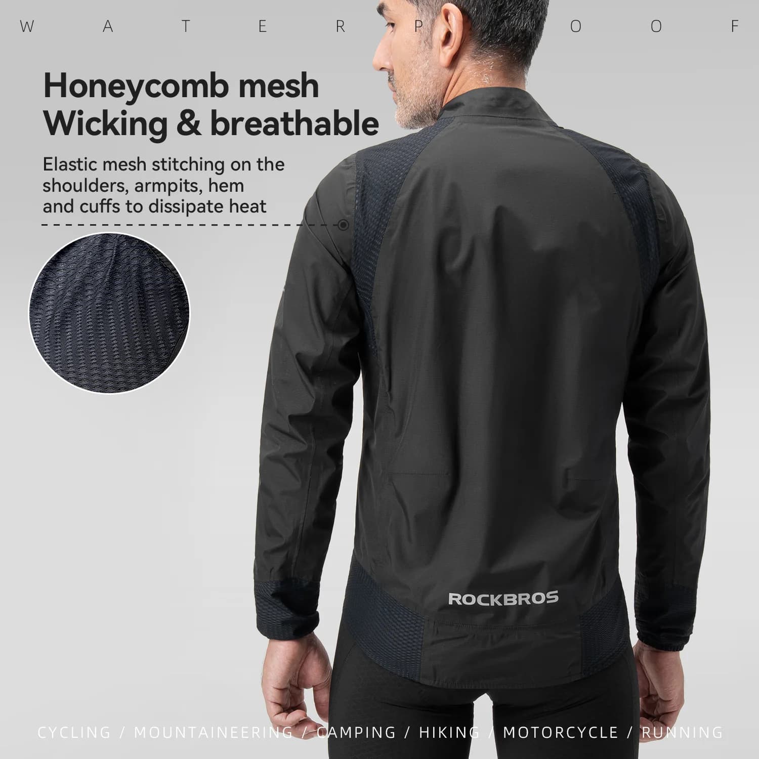 Jaket Hujan Berbasikal Ringan Cepat Kering & Kalis Air