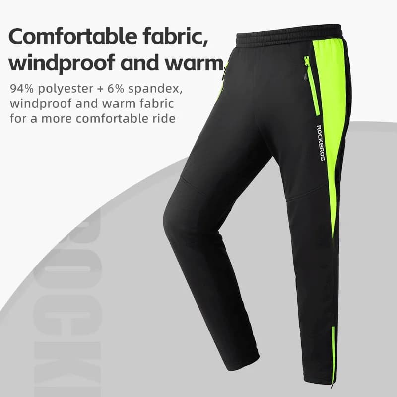 Seluar Berbasikal Musim Sejuk Fleece Termal Tahan Angin
