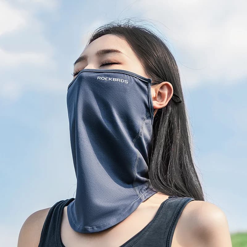 Topeng Muka Perlindungan UV Kain Sutru Sejuk Bernafas