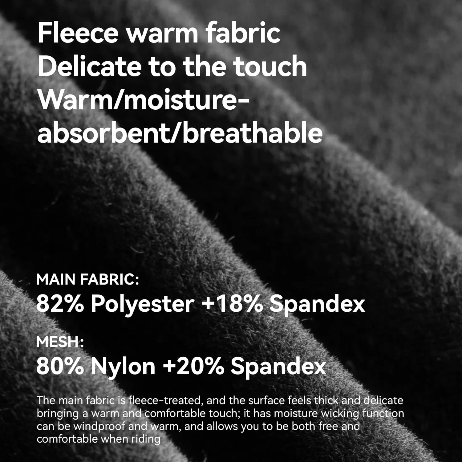 Seluar Bib Berlapik Fleece Termal Kalis Angin Musim Sejuk Lelaki