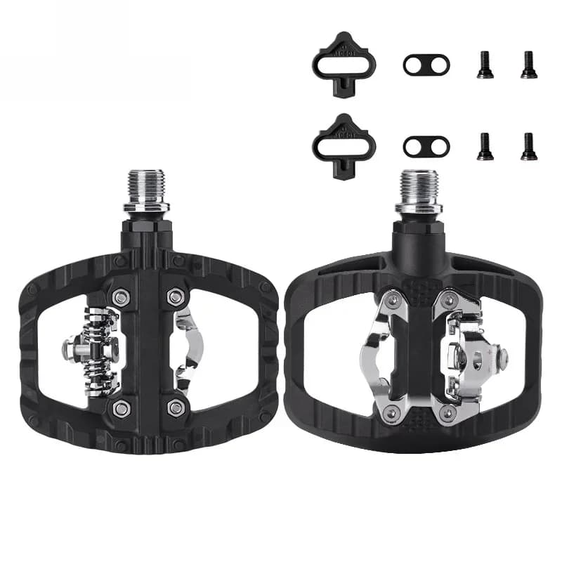 Pedal Basikal Nylon Serbaguna 2-dalam-1 (Rata & SPD)