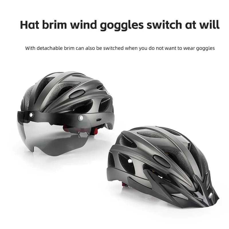Helmet Berbasikal EPS Ultra Ringan Boleh Laras dengan Visor